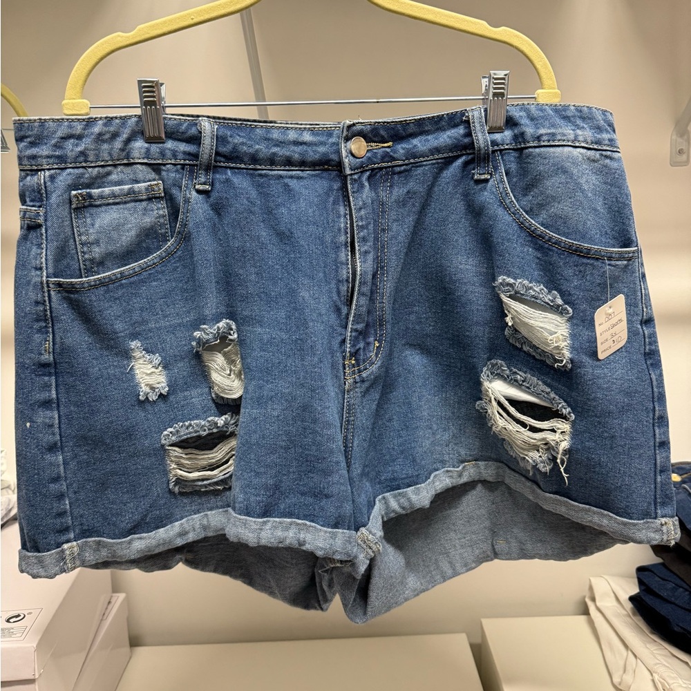 Denim Distressed Women's Shorts
